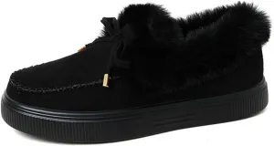 Lausiuoe Snow Boots For Women Wide Width Warm Fur Lined Winter Booties Casual Fashion Trendy Comfortable Fuzzy Shoes