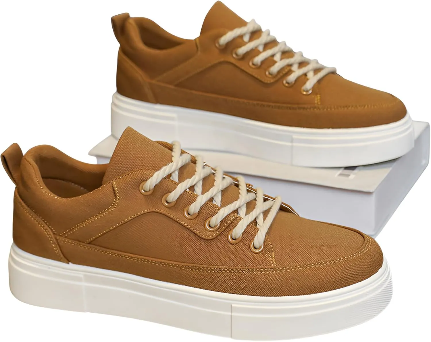 lilaBelle]【Chunky Retro Canvas Shoes Men's Summer Breathable Platform Sneakers, Non-Slip Orthopedic Design with Lightweight Cushion, Multipurpose Footwear for Driving/Travel/Office (UK Size)