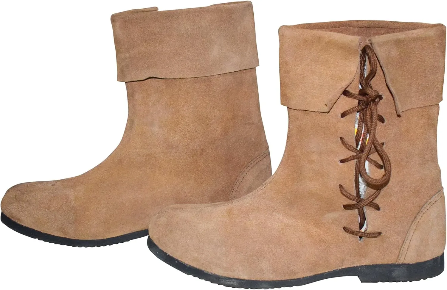 Medieval Viking Combat Boots, Men's Brown, LARP Cosplay, SCA