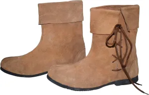 Medieval Viking Combat Boots, Men's Brown, LARP Cosplay, SCA