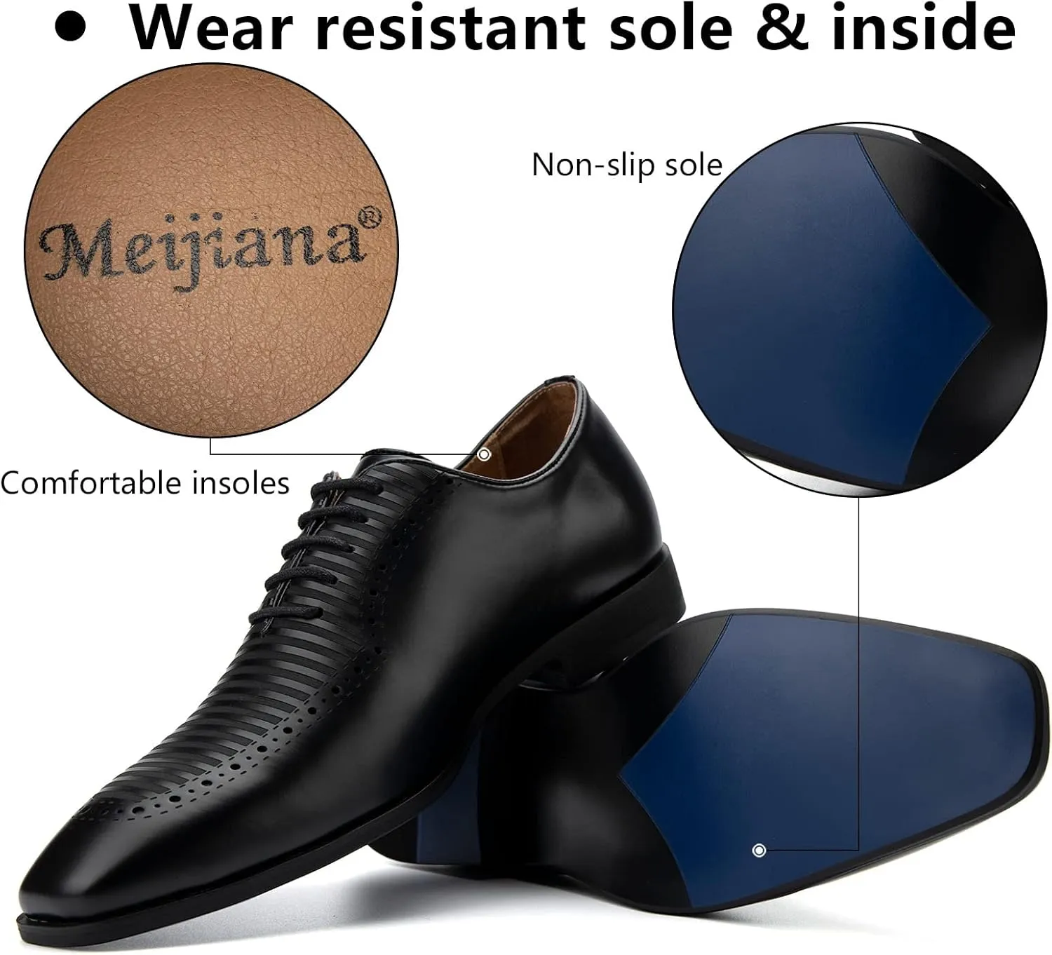 Meijiana Men's Oxfords Luxury Oxford Shoes for Men Business Casual Shoes Men's Lace-up Fashion Shoes