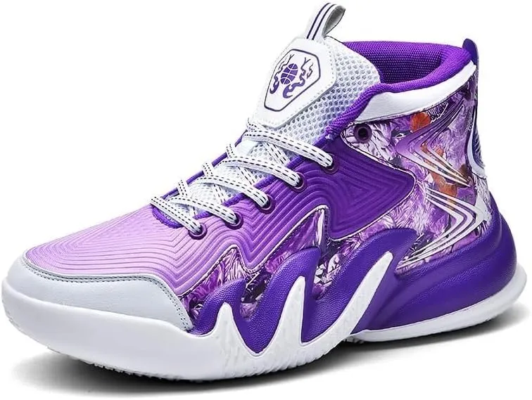 Men's Basketball Sneakers with Multi-Directional Grip Anti Slip Wear-Resistant Fashionable Sports Training Boots