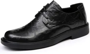 Men's Business Formal Dress Shoes Men Casual Wedding Faux Patent Derby Shoes