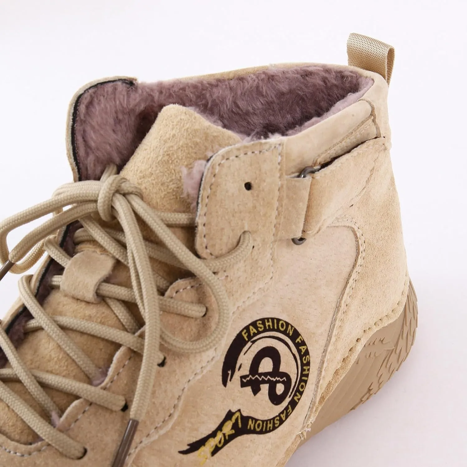 Men's Casual Suede Ankle Boots Lace Up And Hook Loop Ankle Boots Lightweight Sport Shoes Hiking Leather Boots