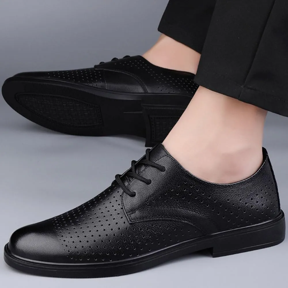 Mens Dress Shoes Outdoor Modern Comfortable Tuxedo Shoes Formal Classic Business Lace Up Oxford Shoes
