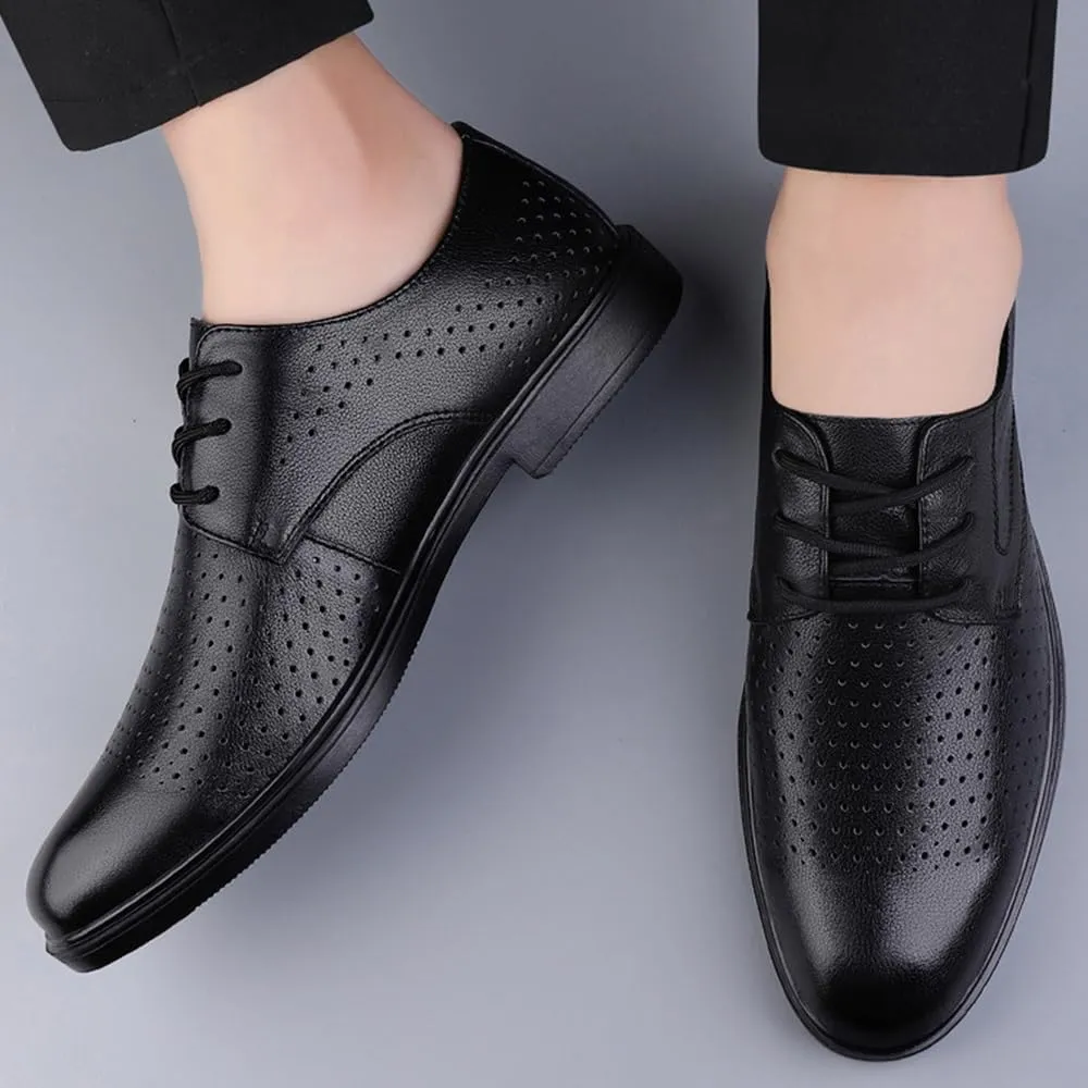 Mens Dress Shoes Outdoor Modern Comfortable Tuxedo Shoes Formal Classic Business Lace Up Oxford Shoes