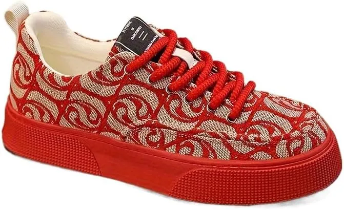 Men's Fashion Art Line Skateboard Shoes - Durable Grip, Breathable and Lightweight