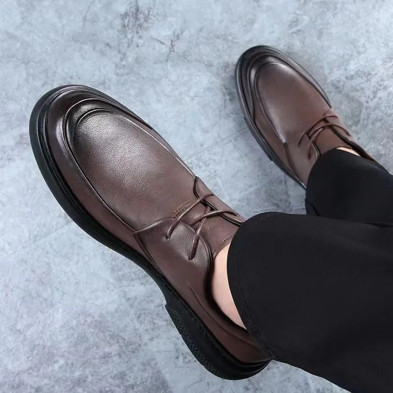 Men's Fashion Leather Wedding Dress Shoes Casual Business Shoes Mens Retro Wingtip Brogue Shoes(7.5)