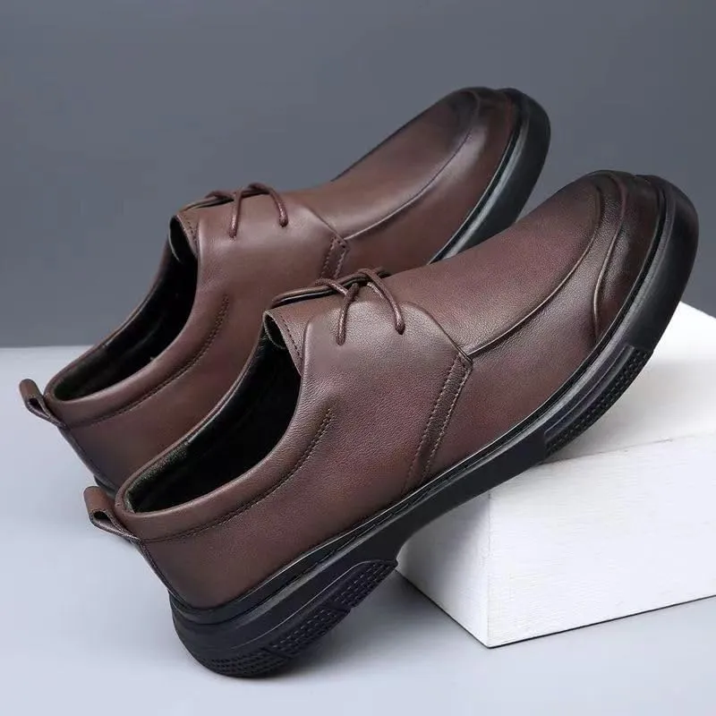 Men's Fashion Leather Wedding Dress Shoes Casual Business Shoes Mens Retro Wingtip Brogue Shoes(7.5)
