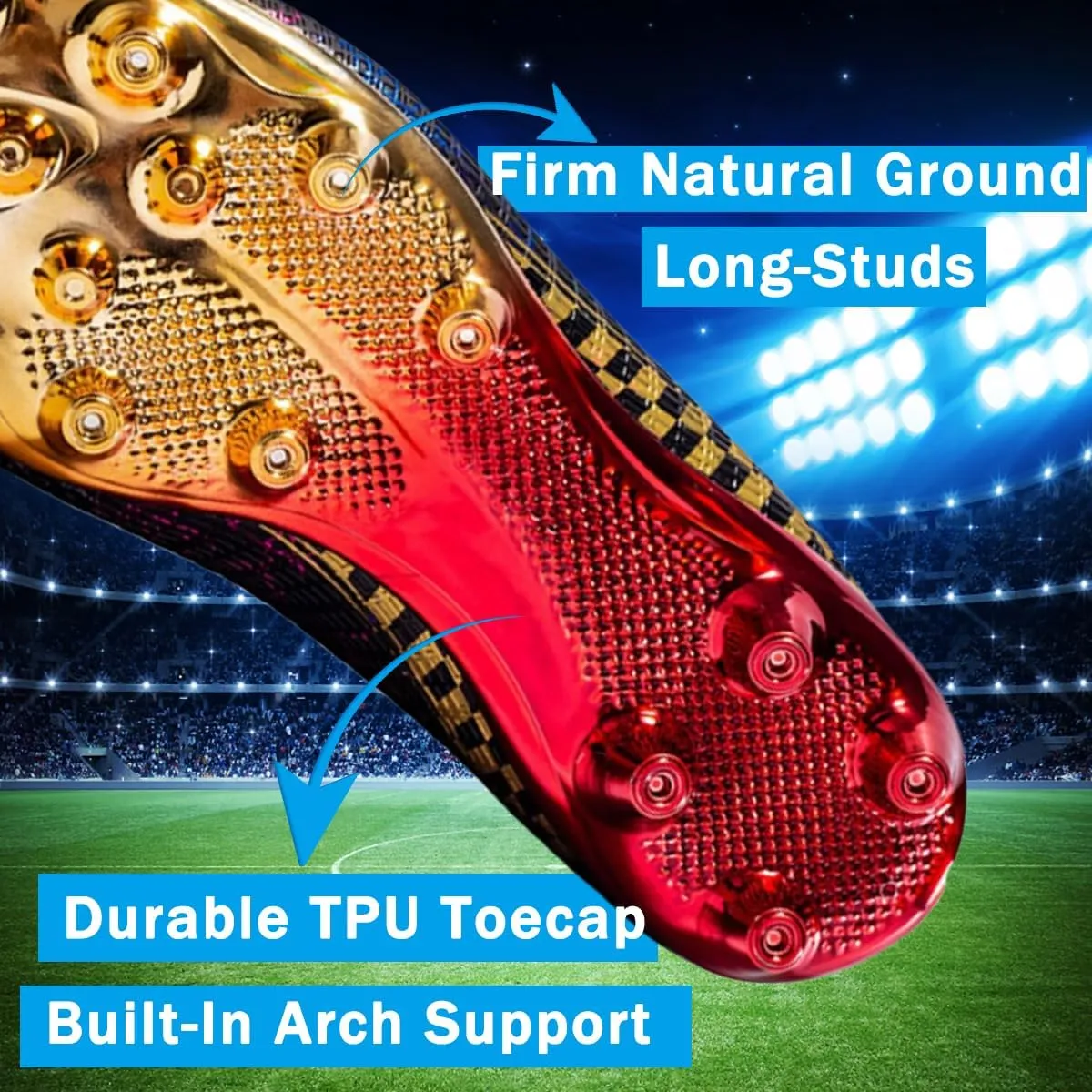 Mens Football Cleats Soccer Shoes: Turf Grip Design for Daily Training Game Day for Mens Womens
