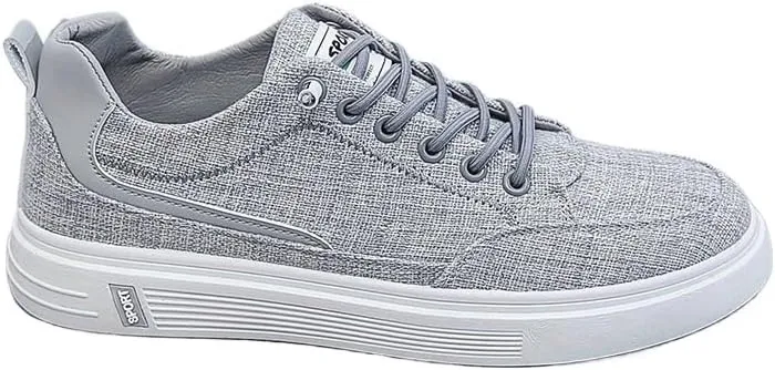 Men's Premium Canvas Skate Shoes: Breathable, Lace-Up Design with Enhanced Grip