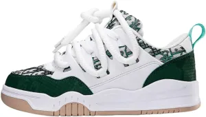Men's Stylish Skate Shoes with Good Grip and Breathable Lace-up Sneakers