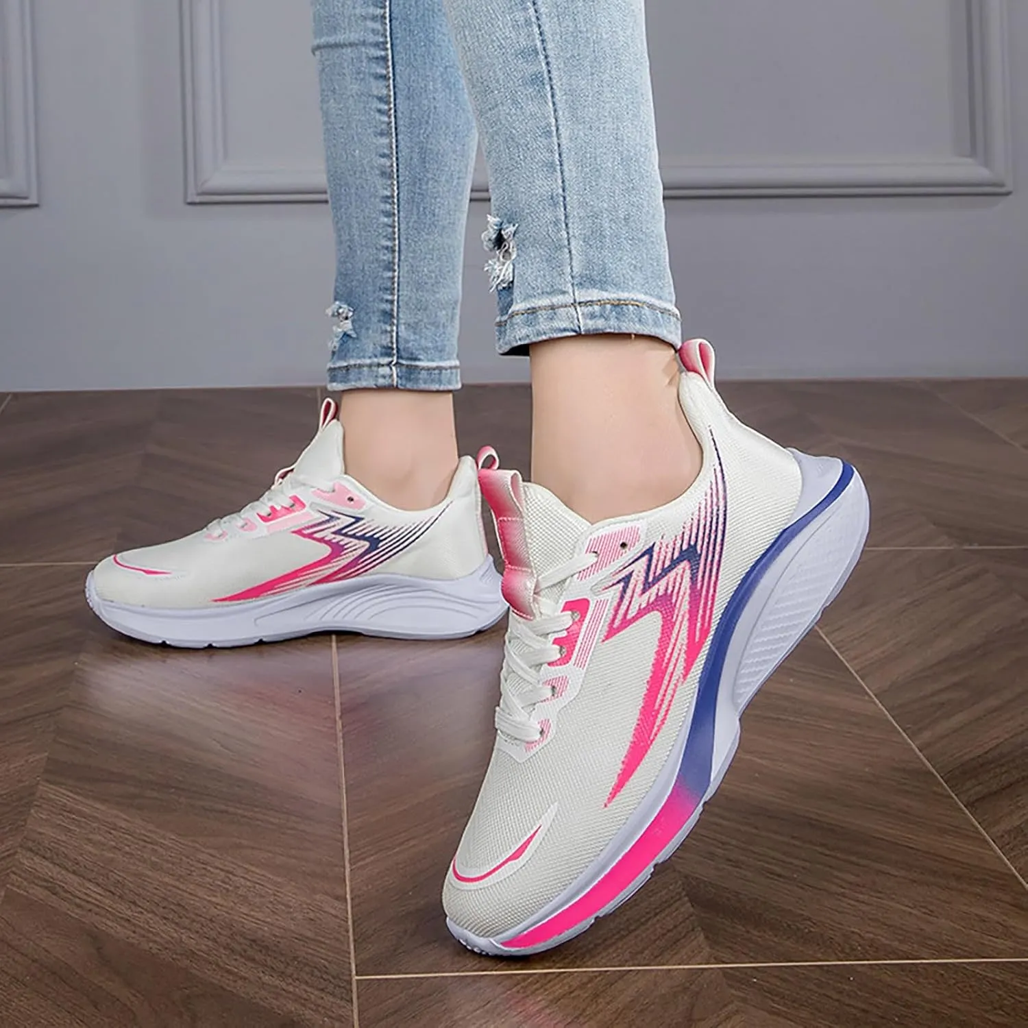 Men's Walking Shoes Cushion Running Tennis Shoes Non-Slip Comfortable Breathable Workout Gym Sports Athletic Sneakers