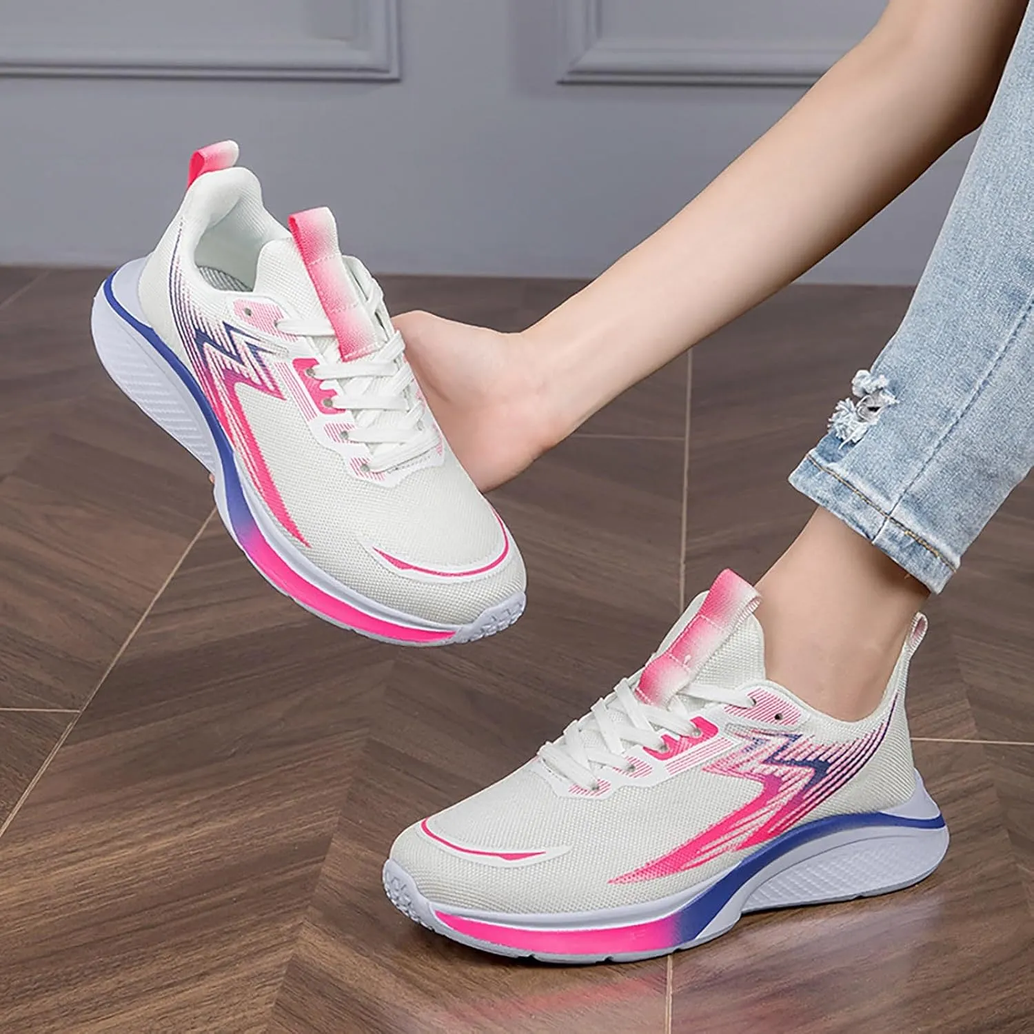 Men's Walking Shoes Cushion Running Tennis Shoes Non-Slip Comfortable Breathable Workout Gym Sports Athletic Sneakers