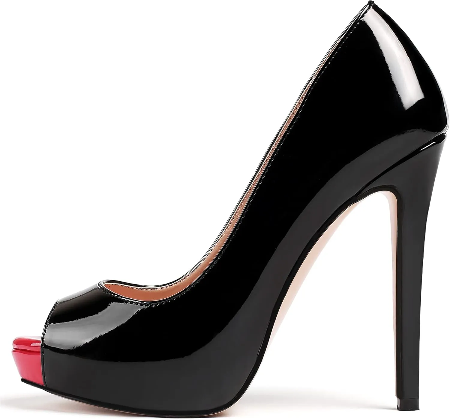 Mettesally Women's Peep Toe Platform Stiletto High Heels Open Toe Classic Pumps Party Dress Sandals Shoes