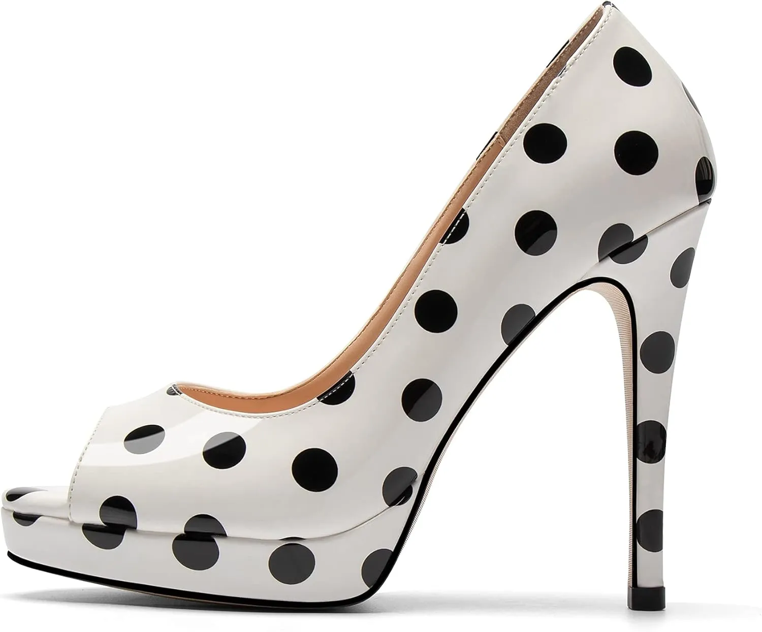 Mettesally Women's Peep Toe Platform Stiletto High Heels Open Toe Classic Pumps Party Dress Sandals Shoes