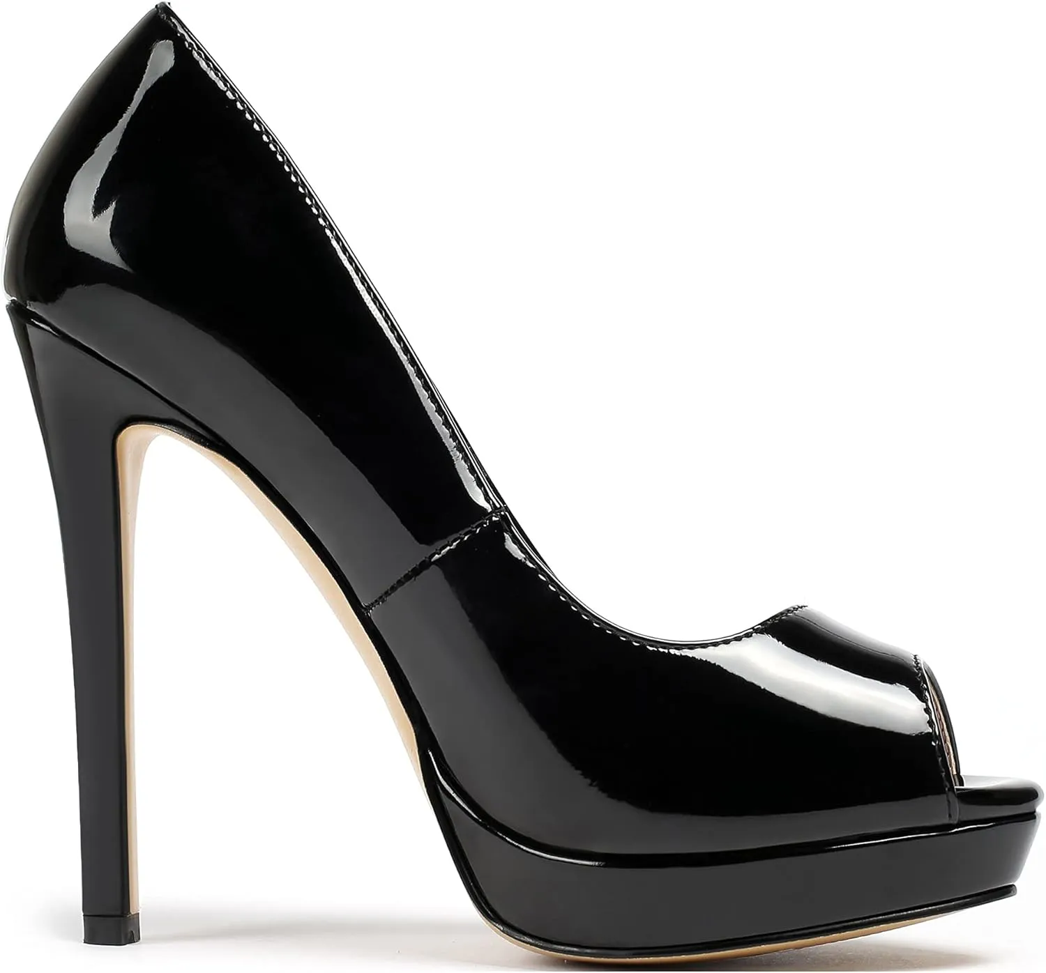 Mettesally Women's Peep Toe Platform Stiletto High Heels Open Toe Classic Pumps Party Dress Sandals Shoes