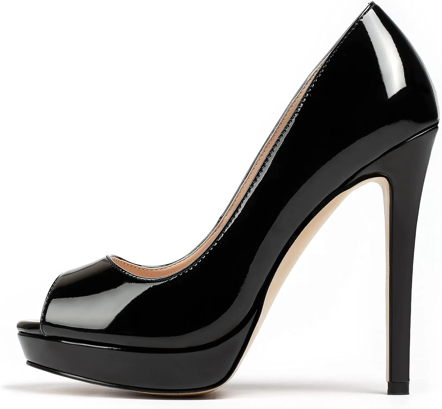 Mettesally Women's Peep Toe Platform Stiletto High Heels Open Toe Classic Pumps Party Dress Sandals Shoes