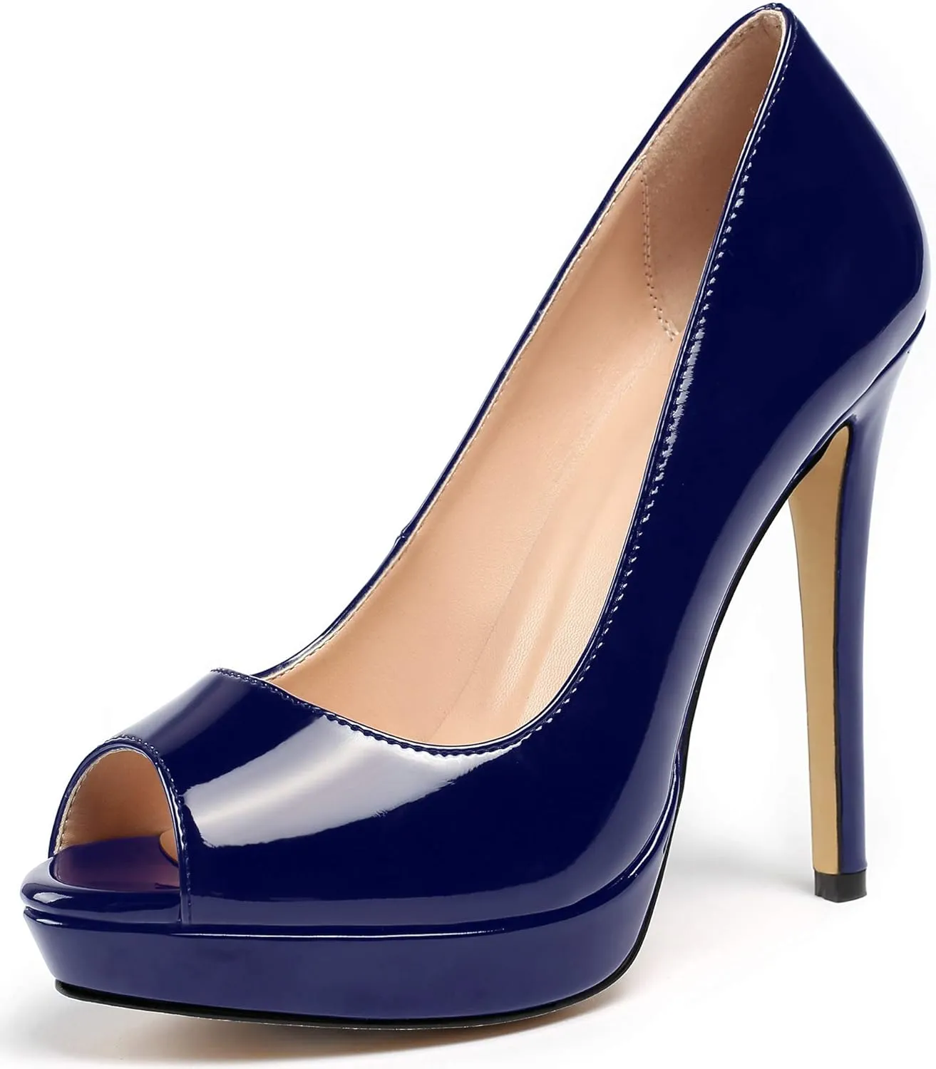 Mettesally Women's Peep Toe Platform Stiletto High Heels Open Toe Classic Pumps Party Dress Sandals Shoes