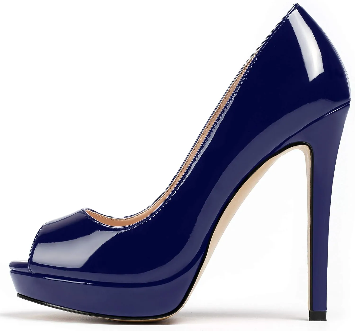 Mettesally Women's Peep Toe Platform Stiletto High Heels Open Toe Classic Pumps Party Dress Sandals Shoes