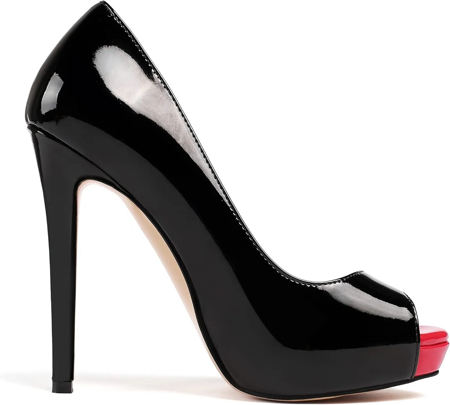 Mettesally Women's Peep Toe Platform Stiletto High Heels Open Toe Classic Pumps Party Dress Sandals Shoes