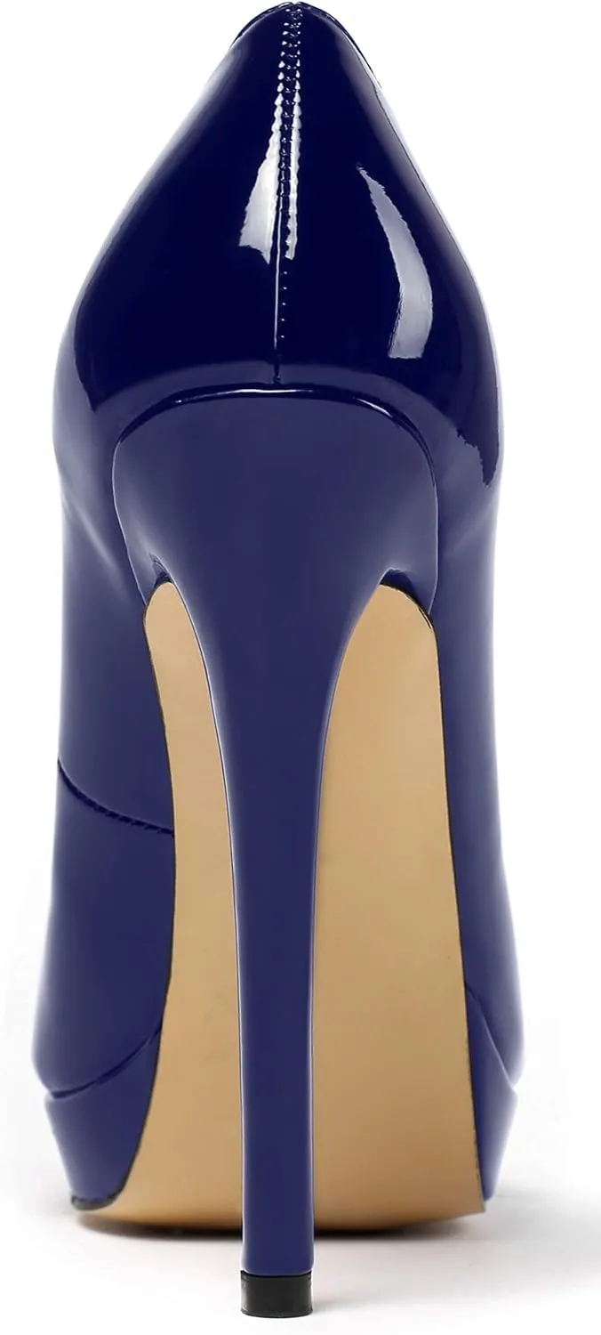 Mettesally Women's Peep Toe Platform Stiletto High Heels Open Toe Classic Pumps Party Dress Sandals Shoes