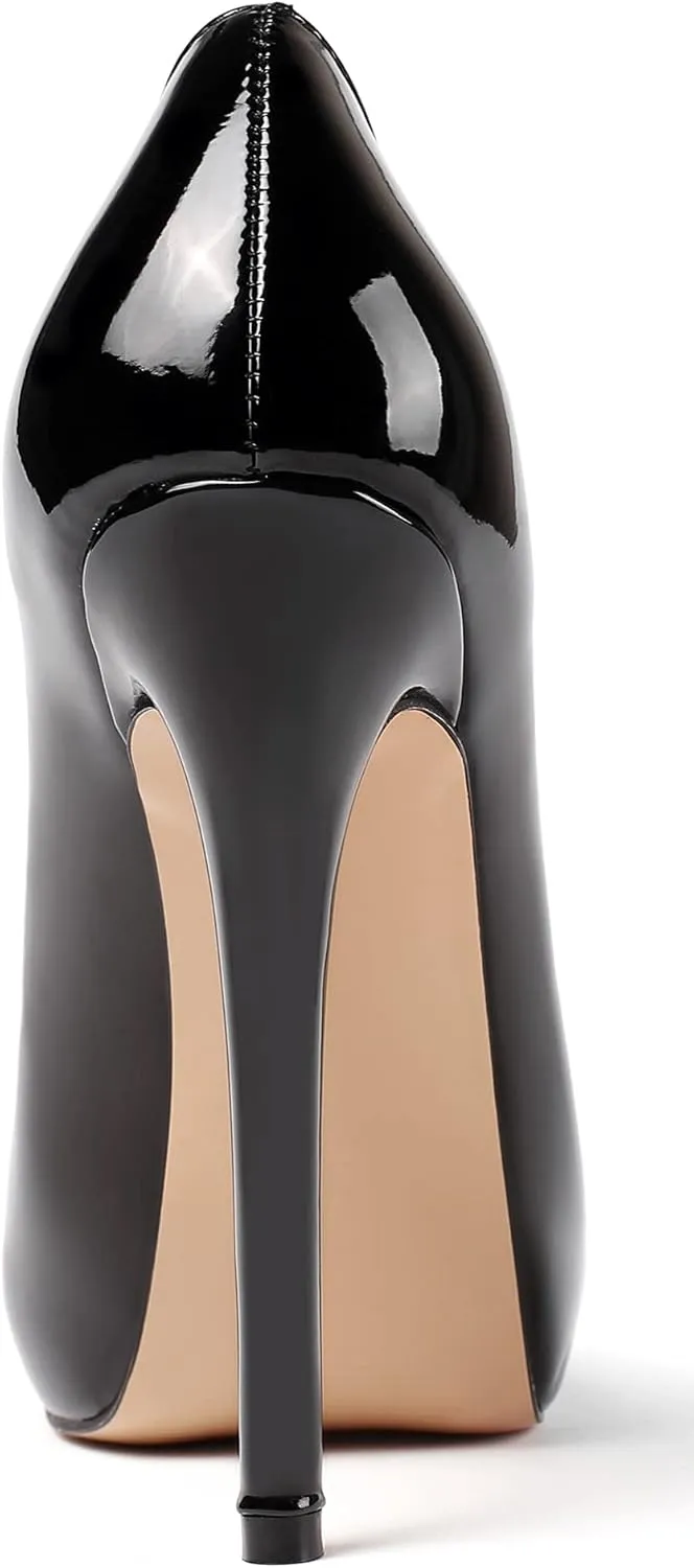 Mettesally Women's Peep Toe Platform Stiletto High Heels Open Toe Classic Pumps Party Dress Sandals Shoes