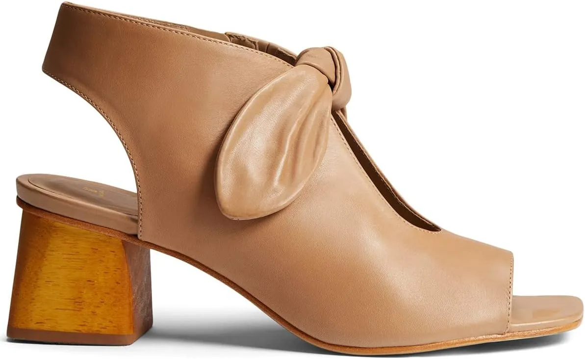 MOOMMO Women Heeled Sandals with Bow Open Toe Low Chunky Block Heel Sandal Booties Cutout 2" Heels Backless Slingback Dress Shoes Peep Toe Back Zipper Suede Sandal Dressy Summer Beach Casual 4-13 M US