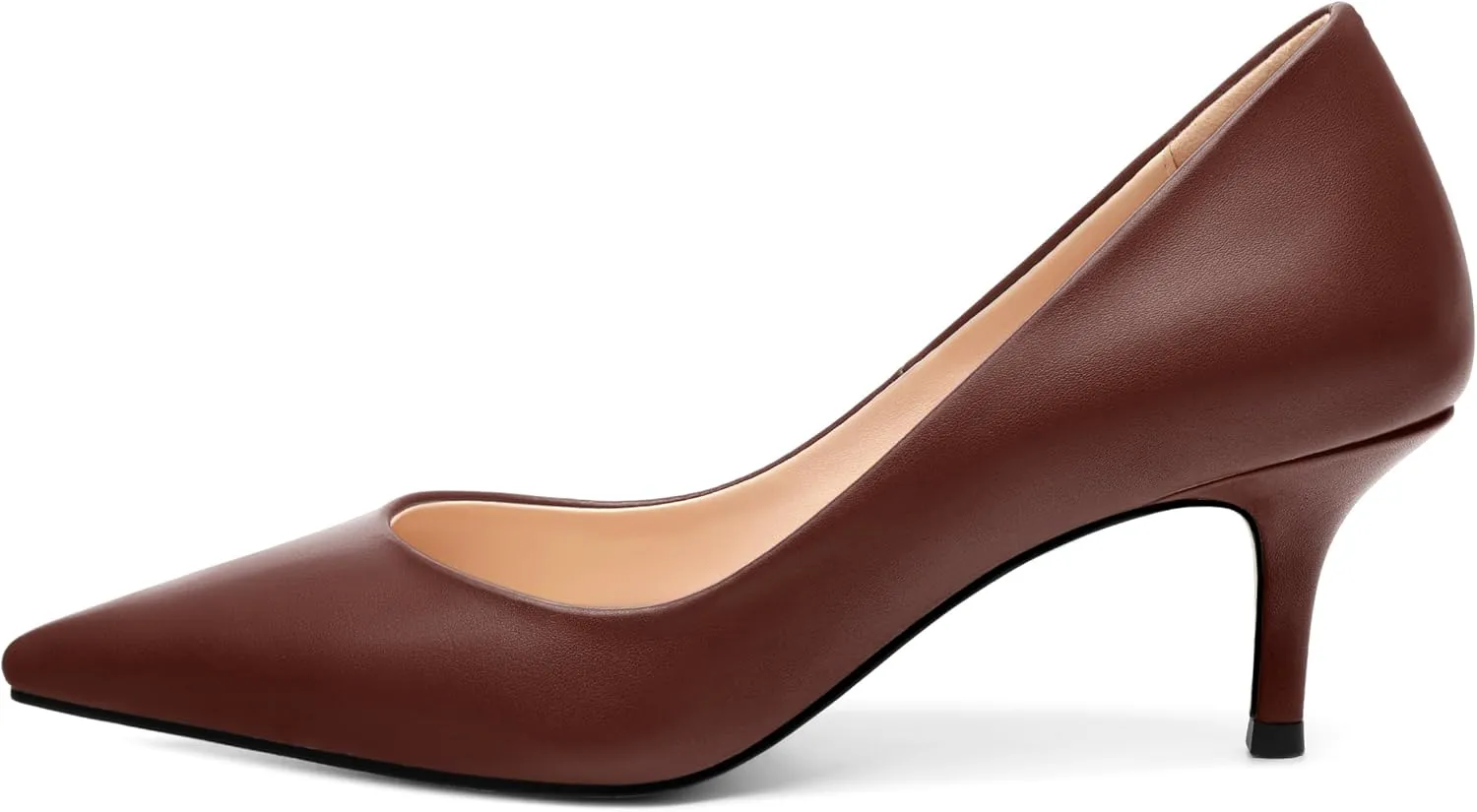 MOVINSTEPS Closed Pointed Toe Low Heels Pumps for Women Comfortable Classic Wedding Business Dressy Shoes 2.5 Inch
