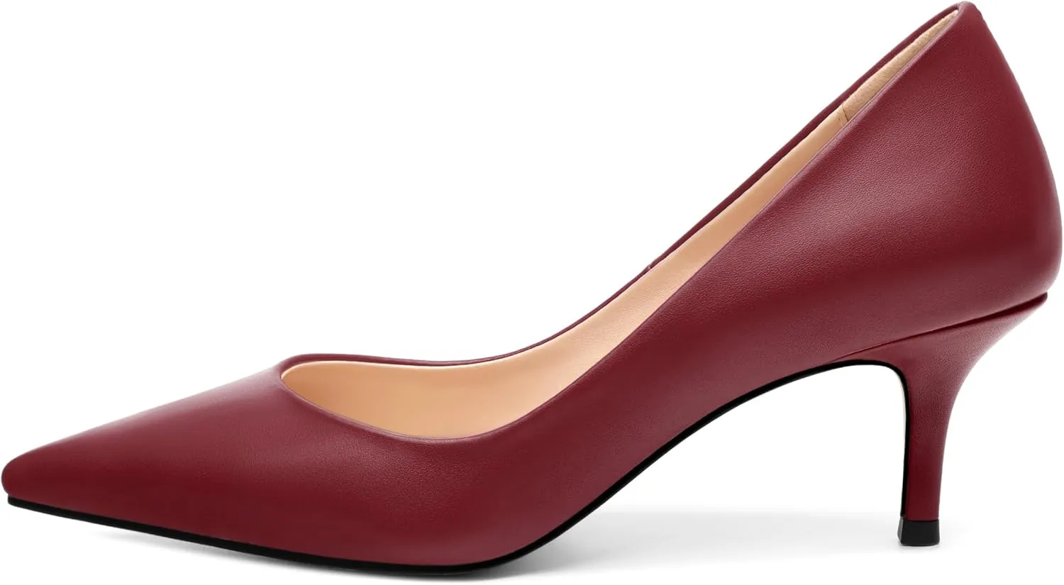 MOVINSTEPS Closed Pointed Toe Low Heels Pumps for Women Comfortable Classic Wedding Business Dressy Shoes 2.5 Inch