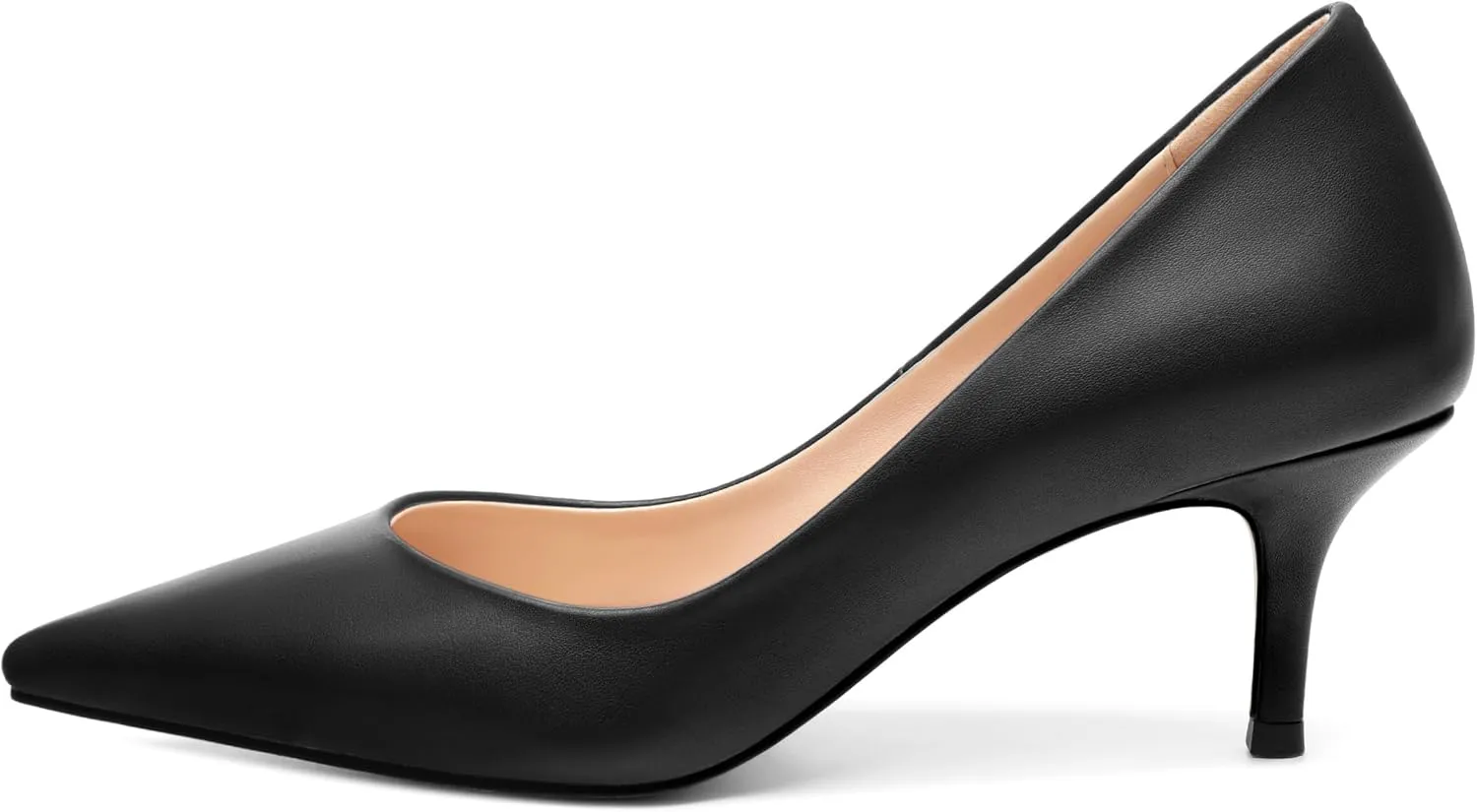 MOVINSTEPS Closed Pointed Toe Low Heels Pumps for Women Comfortable Classic Wedding Business Dressy Shoes 2.5 Inch