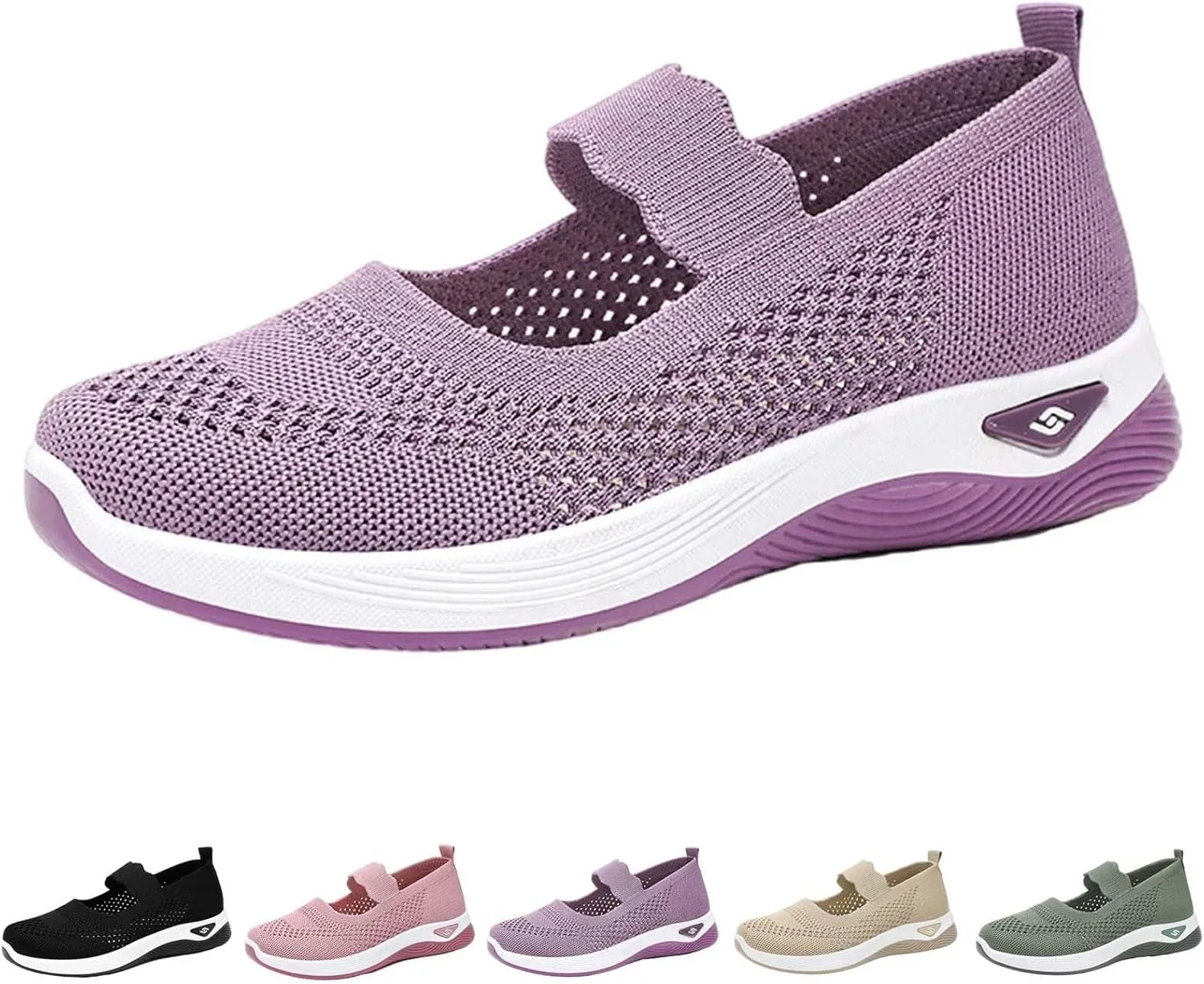 Non Slip Work Shoes Women Fashion Casual Work Shoes Chunky Sneakers Women's Soft Sole Mesh Comfort Orthopedic Basketball Shoe Grip Loafers Casual Slip On