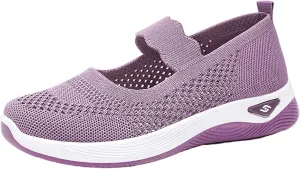 Non Slip Work Shoes Women Fashion Casual Work Shoes Chunky Sneakers Women's Soft Sole Mesh Comfort Orthopedic Basketball Shoe Grip Loafers Casual Slip On