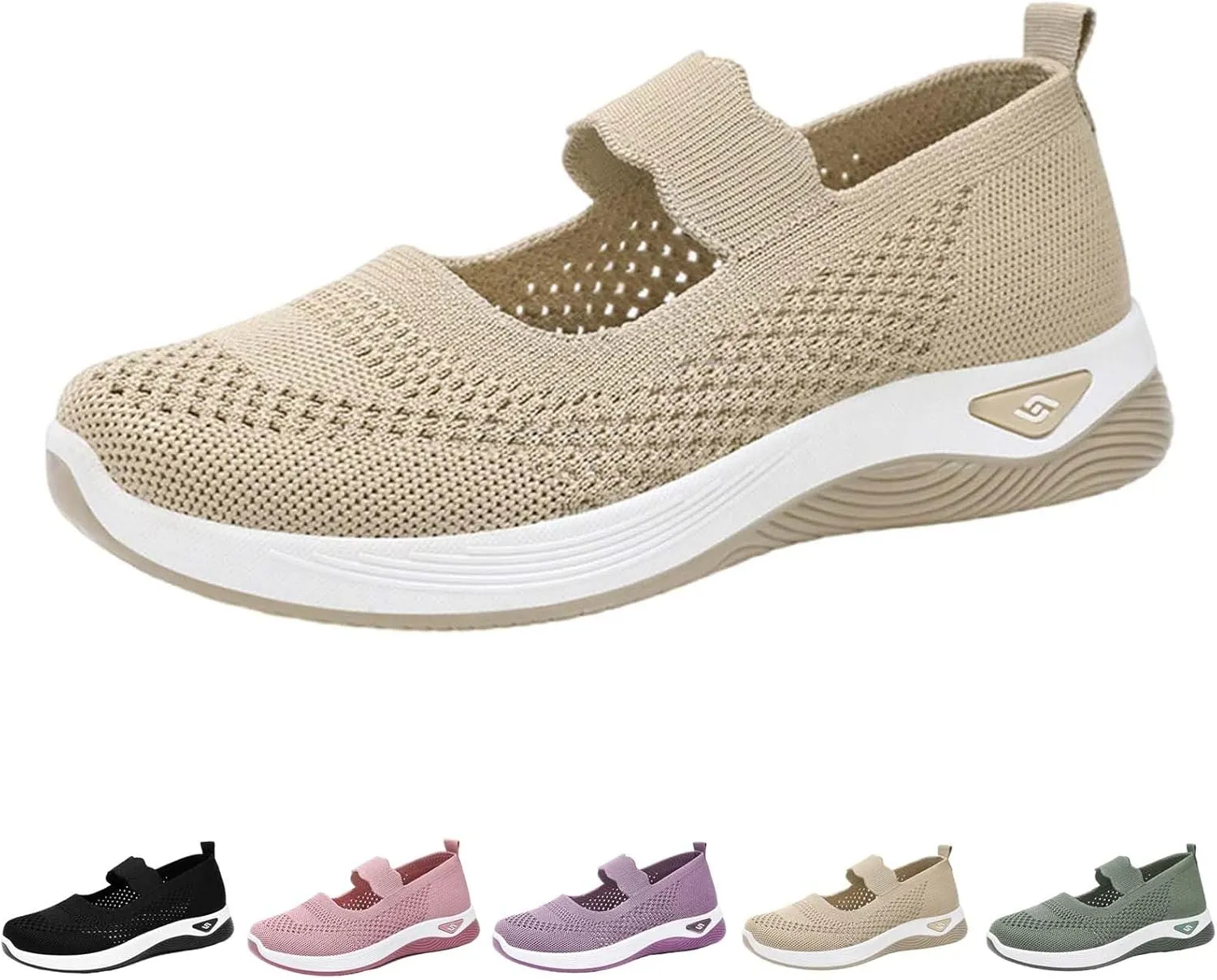 Non Slip Work Shoes Women Fashion Casual Work Shoes Chunky Sneakers Women's Soft Sole Mesh Comfort Orthopedic Basketball Shoe Grip Loafers Casual Slip On