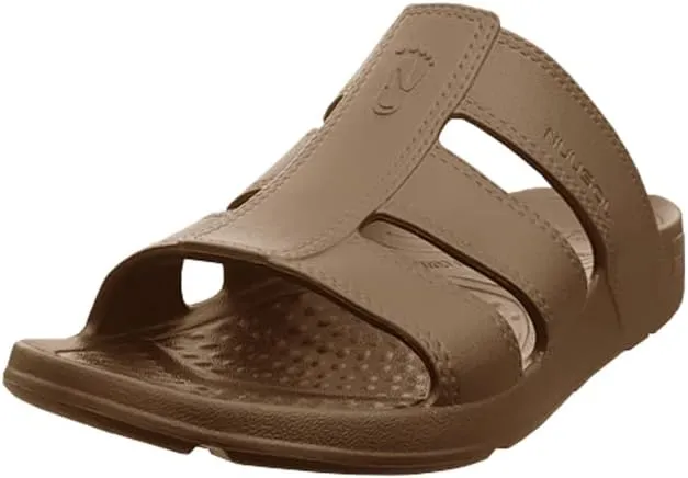 NUUSOL Stanley Slide Men Flip Flops/Sandal; Non-Slip Durable Soft-Cushion Lightweight Non-Porous Textured Footbed Orthotics Arch Support Footwear Relieve Plantar Fasciitis Feet Joints Neck & Back Pain