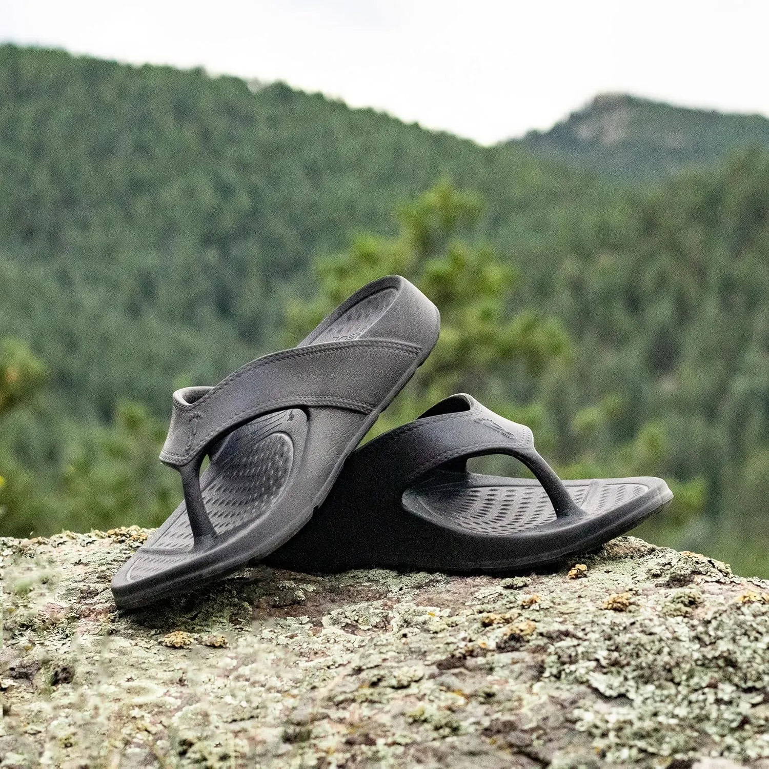 NUUSOL Unisex Cascade Flip Flops; Non-Slip Hiking/Plantar Fasciitis Footwear; Soft Cushion, Lightweight & Comfortable; Arch Support & Textured Footbed, Pain Relief for Joint, Neck & Back Injuries