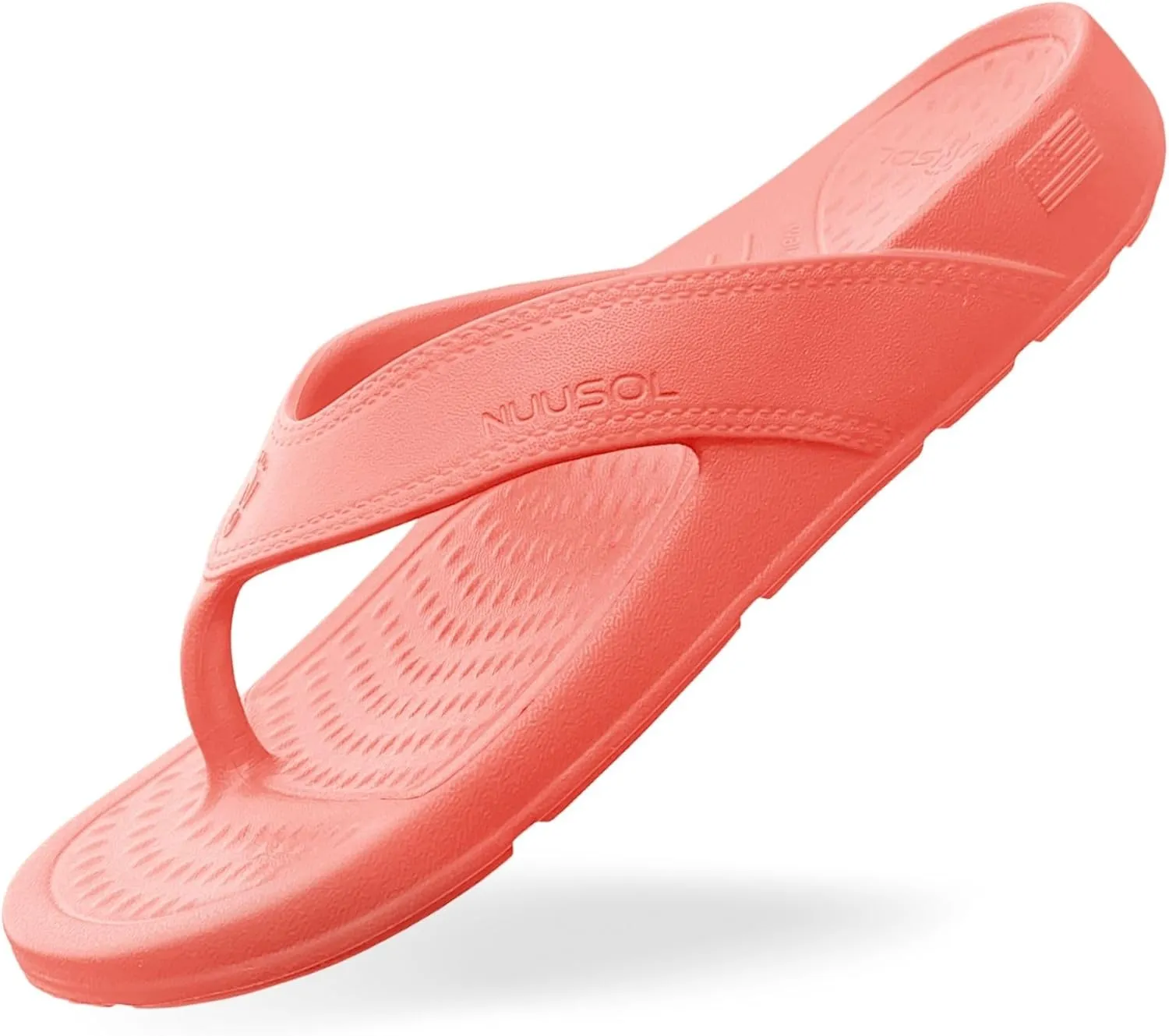 NUUSOL Unisex Cascade Flip Flops; Non-Slip Hiking/Plantar Fasciitis Footwear; Soft Cushion, Lightweight & Comfortable; Arch Support & Textured Footbed, Pain Relief for Joint, Neck & Back Injuries