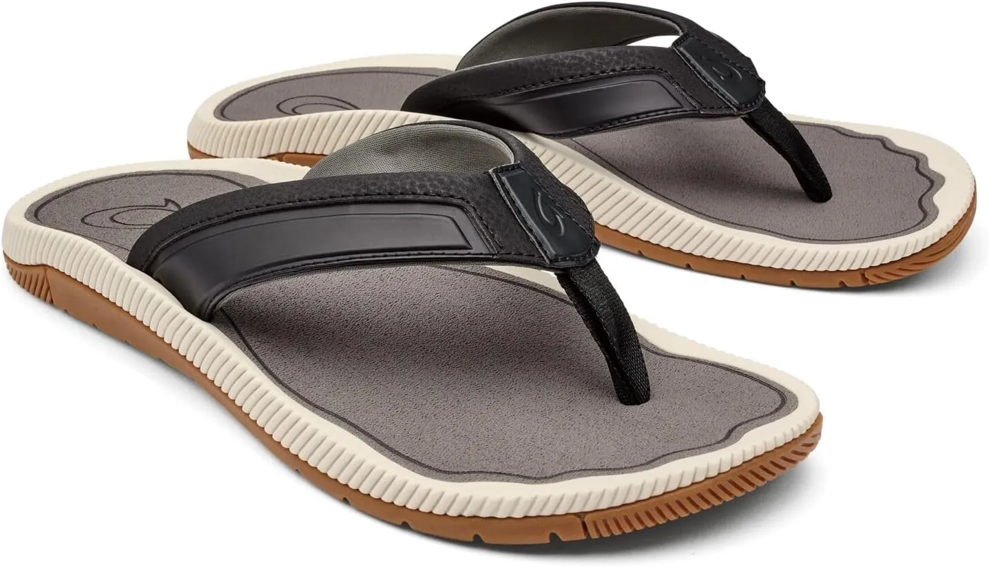 OLUKAI Kukulu Men's Beach Sandal, Water-Friendly Shoe & Wet Grip Soles, All-Day Wear & Comfortable Fit