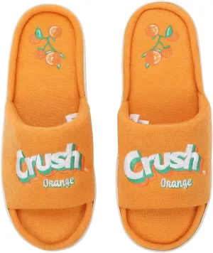 Orange Crush Orange Plant Adult Brown Open-Toed Slide Slippers