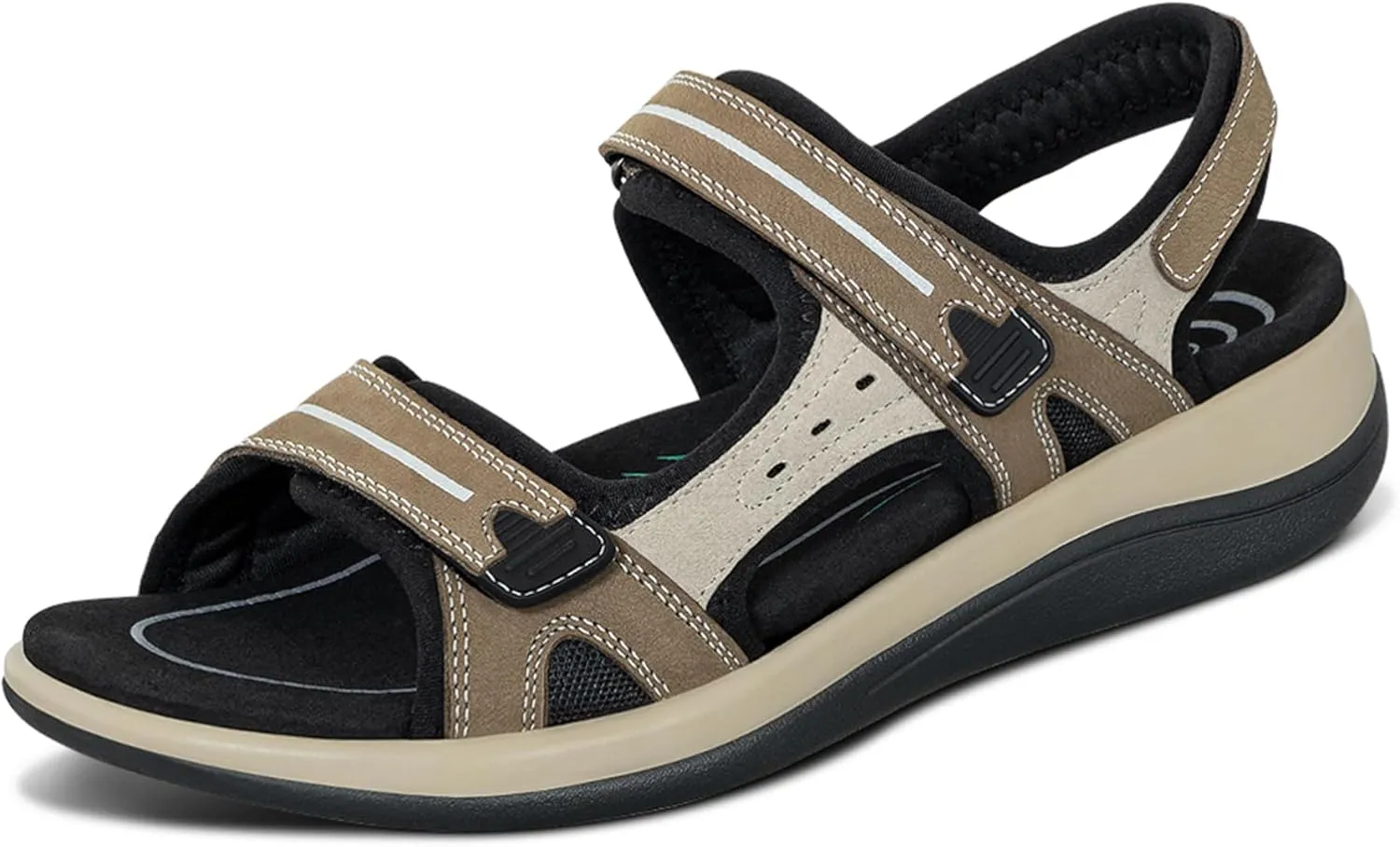 Orthofeet Women's Orthopedic Leather Adjustable Venice Sandals
