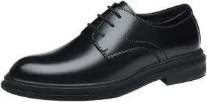 Oxford Dress Shoes for Men Korean Version of Breathable Lace-up Leather Shoes Men's British Pointy Business Dress Trend Wedding Shoes Classic Lace-up Formal Tuxedo Shoes