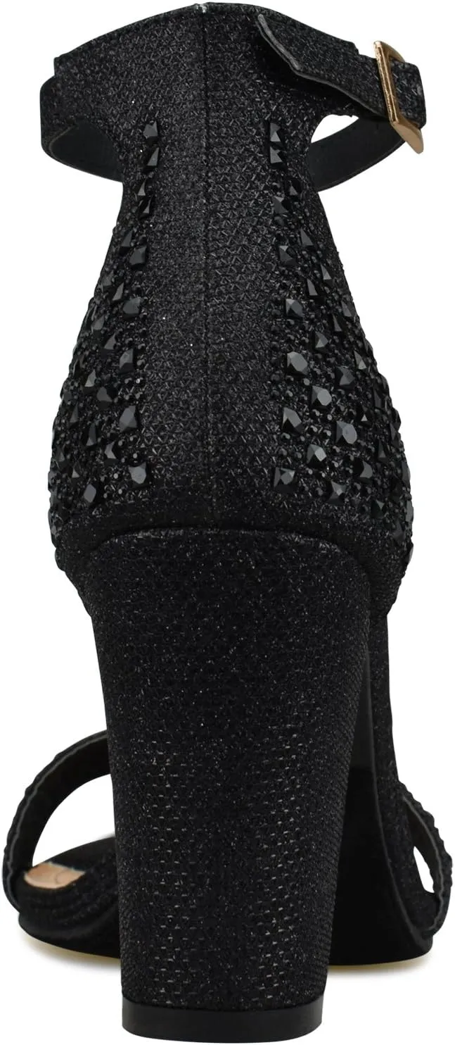 Premier Standard - Women's Strappy Chunky Block High Heel - Formal, Wedding, Party Simple Classic Pump