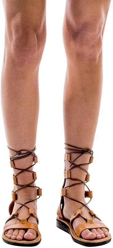 Rebecca - Leather Gladiator Lace Up Sandal - Womens Sandals