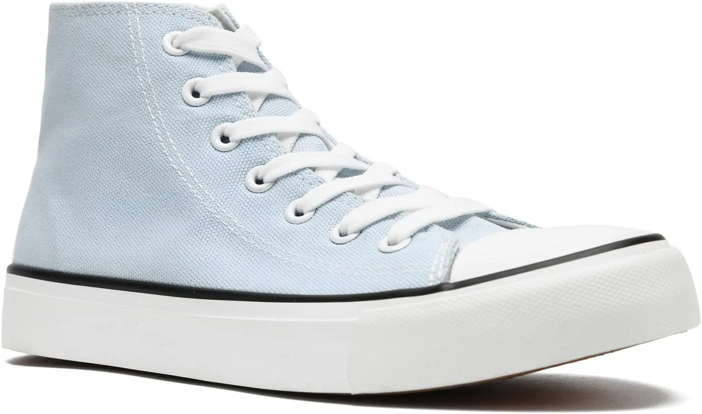rosyclo Canvas Shoes for Women and Men, High Top Canvas Sneakers Fashion Lace Up Comfortable Womens Classic Casual Tennis Walking Shoes