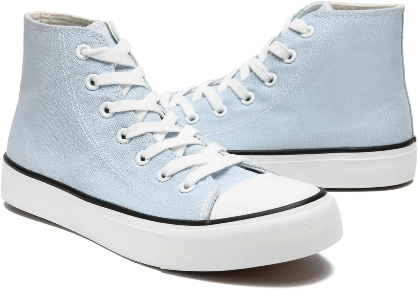 rosyclo Canvas Shoes for Women and Men, High Top Canvas Sneakers Fashion Lace Up Comfortable Womens Classic Casual Tennis Walking Shoes