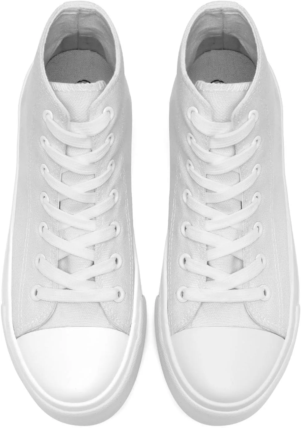 rosyclo Canvas Shoes for Women and Men, High Top Canvas Sneakers Fashion Lace Up Comfortable Womens Classic Casual Tennis Walking Shoes