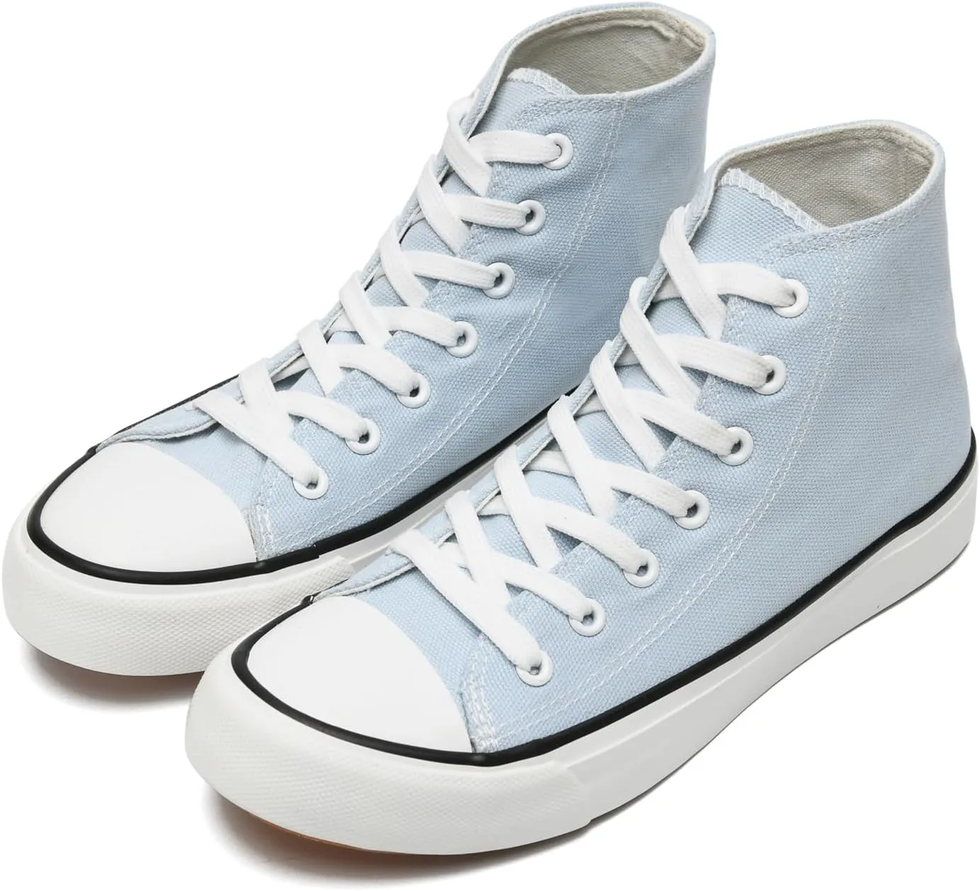 rosyclo Canvas Shoes for Women and Men, High Top Canvas Sneakers Fashion Lace Up Comfortable Womens Classic Casual Tennis Walking Shoes