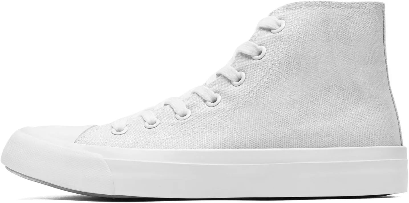 rosyclo Canvas Shoes for Women and Men, High Top Canvas Sneakers Fashion Lace Up Comfortable Womens Classic Casual Tennis Walking Shoes