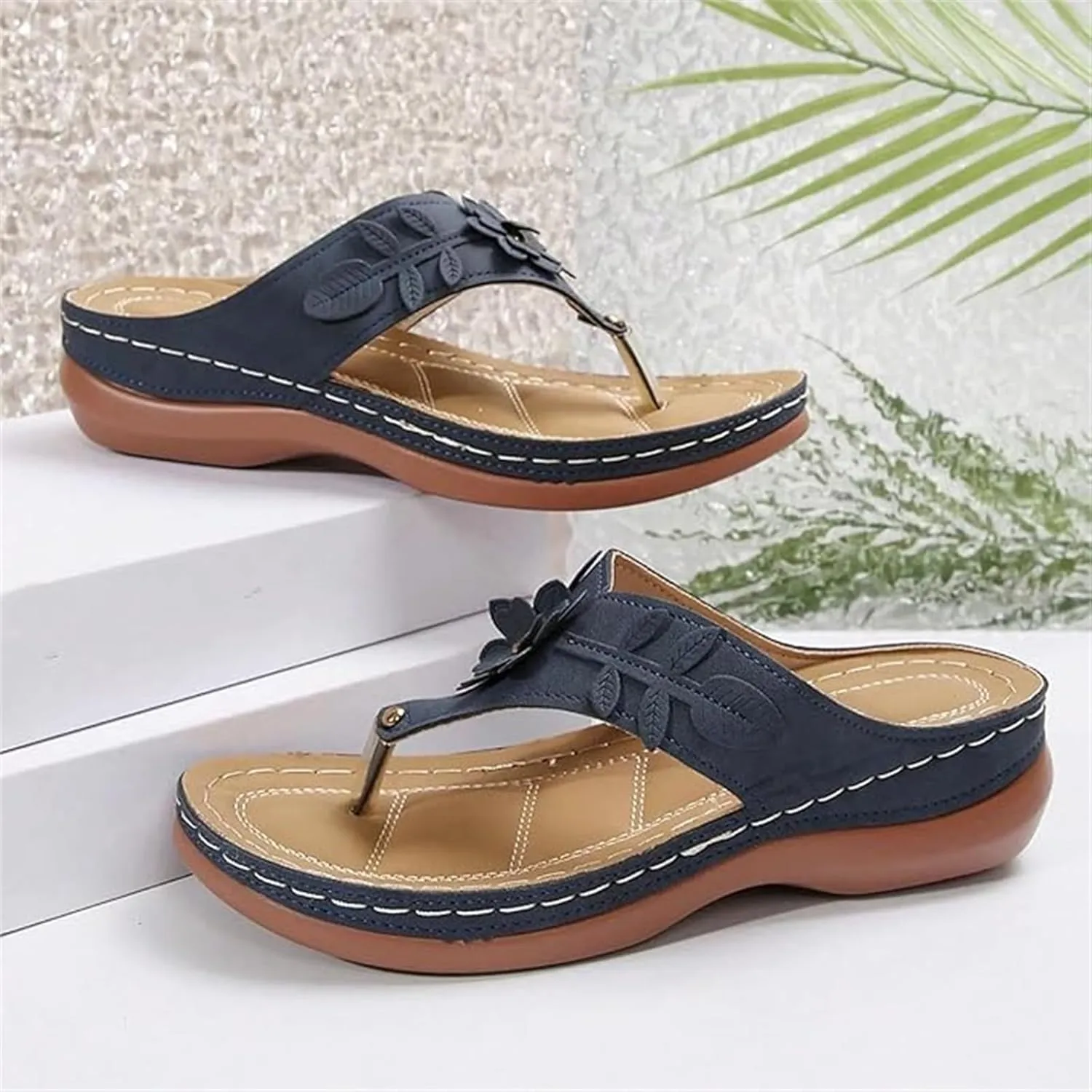 Sandals For Women 2025 Comfortable Walking Orthotic Thong Flip Flops Dressy Summer For Flat Feet Orthopedic Slippers
