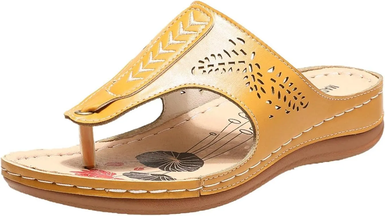Sandals for Women Flatform Arch Support Lightweight Flip Flops Yoga Mat Thong Wedge Platform Shoes Shoes Breathable Non-Slip